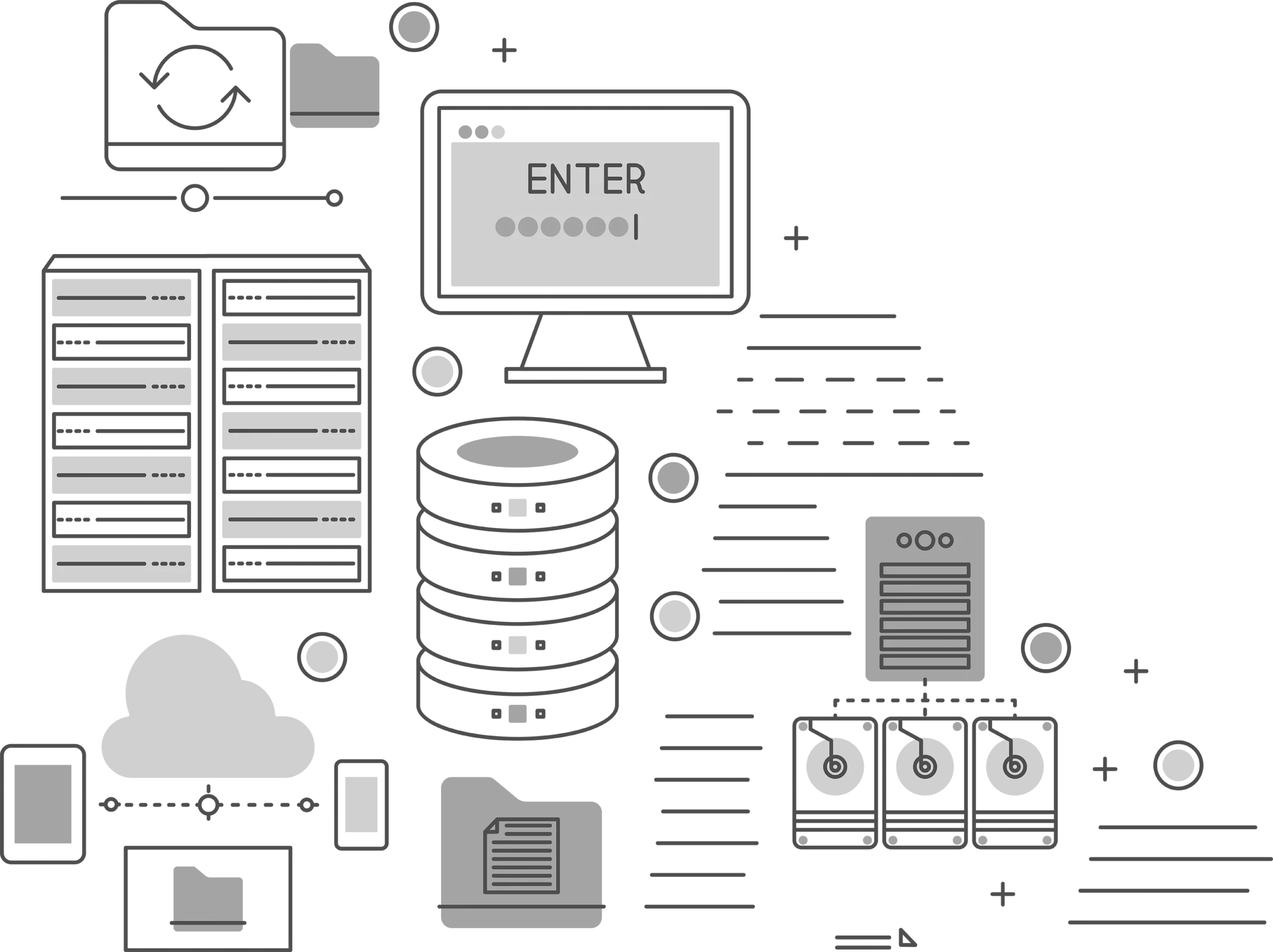 dispositivos-de-armazenamento-de-dados-dispostos-nas-laterias-mostrando-a-possibilidade-de-recuperacao-de-dados-pela-hd-doctor